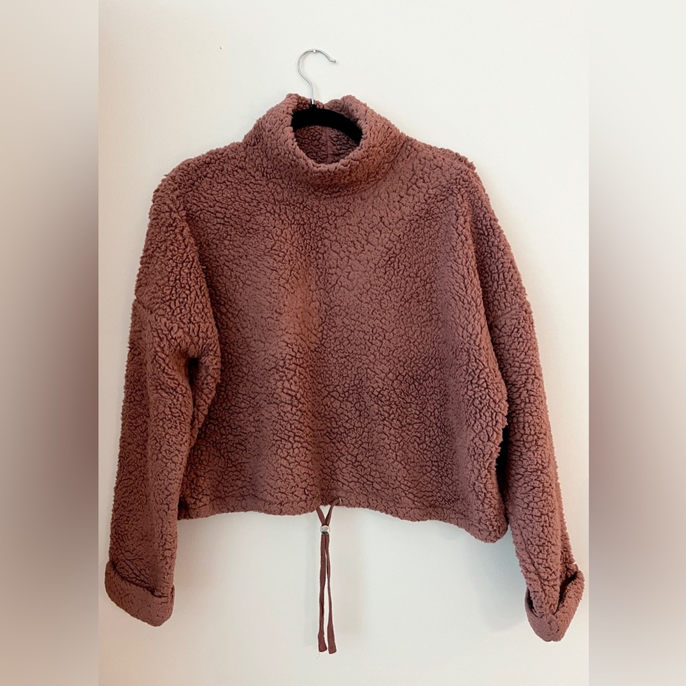Cozy Mauve Sherpa Pullover